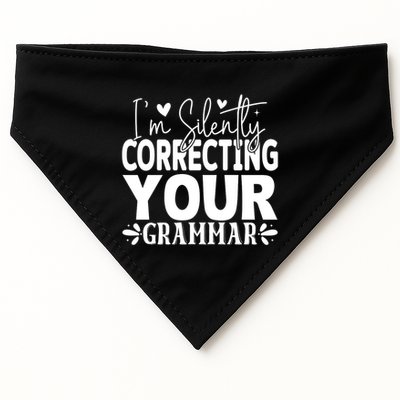 Sarcastic Grammar Correction Phrase USA-Made Doggie Bandana