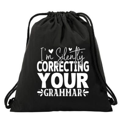 Sarcastic Grammar Correction Phrase Drawstring Bag