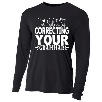 Sarcastic Grammar Correction Phrase Cooling Performance Long Sleeve Crew