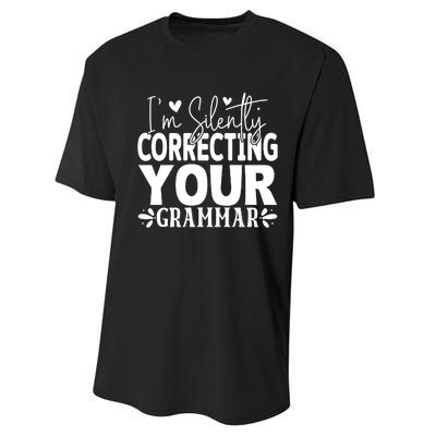 Sarcastic Grammar Correction Phrase Performance Sprint T-Shirt