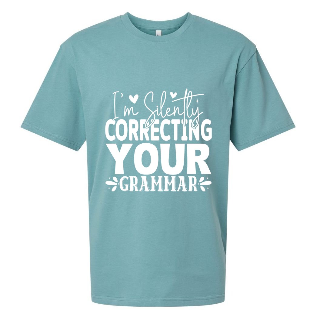 Sarcastic Grammar Correction Phrase Sueded Cloud Jersey T-Shirt