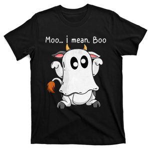 Spooky Ghost Cow Halloween Farmer Costume T-Shirt