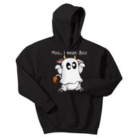 Spooky Ghost Cow Halloween Farmer Costume Kids Hoodie