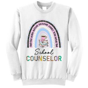 School Guidance Counselor Rainbow Leopard Back to School Sweatshirt