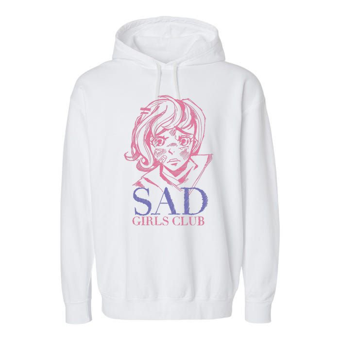 Sad Girls Club Anime Garment-Dyed Fleece Hoodie