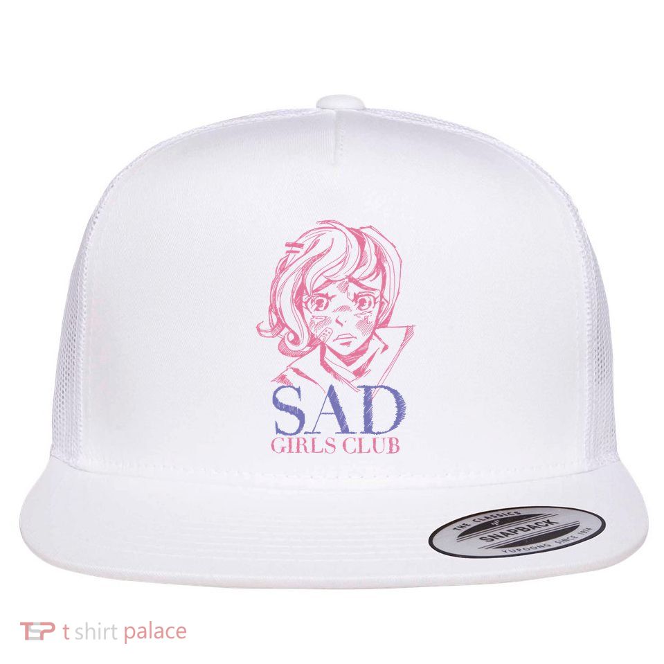 Sad Girls Club Anime Flat Bill Trucker Hat
