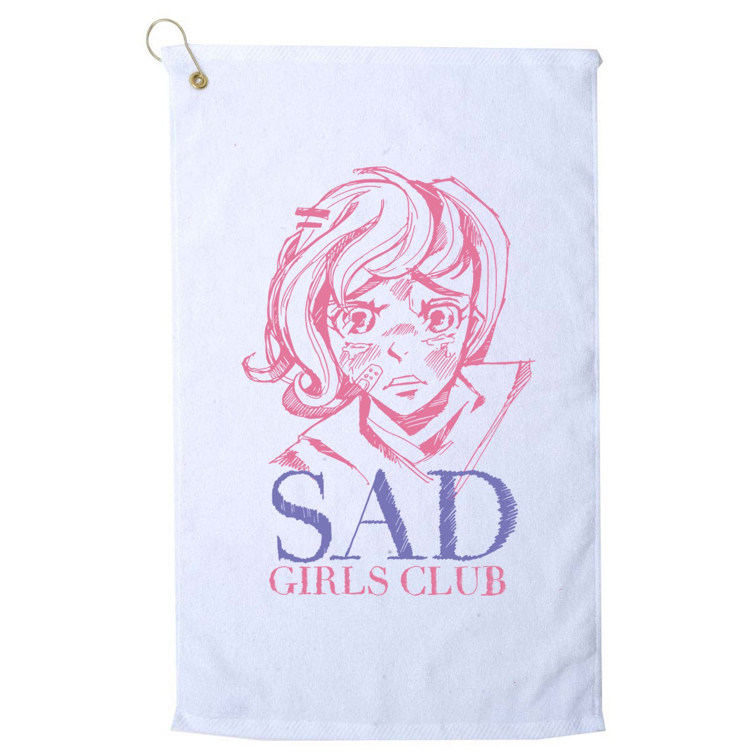 Sad Girls Club Anime Golf Towel