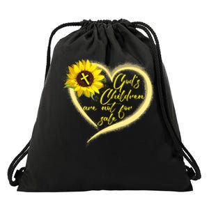 Sunflower Gods Children Are Not For Sale Fun Gods Children Drawstring Bag