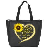 Sunflower Gods Children Are Not For Sale Fun Gods Children Zip Tote Bag