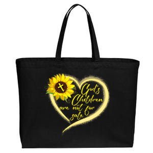 Sunflower Gods Children Are Not For Sale Fun Gods Children Cotton Canvas Jumbo Tote