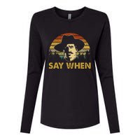 Say Graphic Cowboy Boots Vintage Art Adorable Costume When Womens Cotton Relaxed Long Sleeve T-Shirt