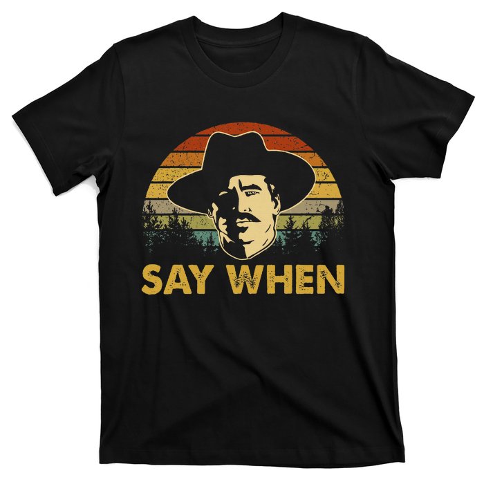 Say Graphic Cowboy Boots Vintage Art Adorable Costume When T-Shirt