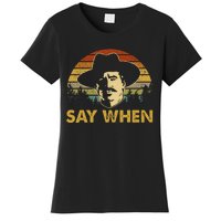 Say Graphic Cowboy Boots Vintage Art Adorable Costume When Women's T-Shirt