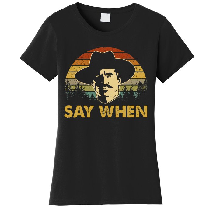 Say Graphic Cowboy Boots Vintage Art Adorable Costume When Women's T-Shirt