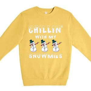 Snow Gang Christmas Chillin With My Snowmies Gift Premium Crewneck Sweatshirt