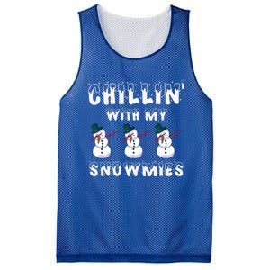 Snow Gang Christmas Chillin With My Snowmies Gift Mesh Reversible Basketball Jersey Tank