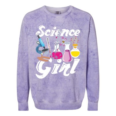 Science Girl Chemist Biology Scientist Women Gift Chemistry Colorblast Crewneck Sweatshirt