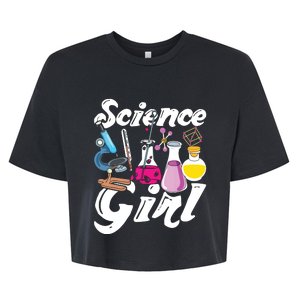 Science Girl Chemist Biology Scientist Women Gift Chemistry Bella+Canvas Jersey Crop Tee