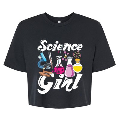 Science Girl Chemist Biology Scientist Women Gift Chemistry Bella+Canvas Jersey Crop Tee