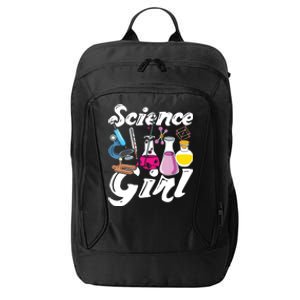 Science Girl Chemist Biology Scientist Women Gift Chemistry City Backpack