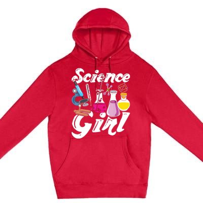 Science Girl Chemist Biology Scientist Women Gift Chemistry Premium Pullover Hoodie