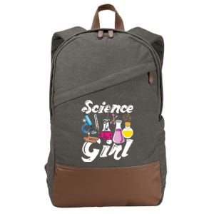 Science Girl Chemist Biology Scientist Women Gift Chemistry Cotton Canvas Backpack