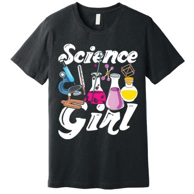 Science Girl Chemist Biology Scientist Women Gift Chemistry Premium T-Shirt