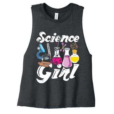 Science Girl Chemist Biology Scientist Women Gift Chemistry Women's Racerback Cropped Tank