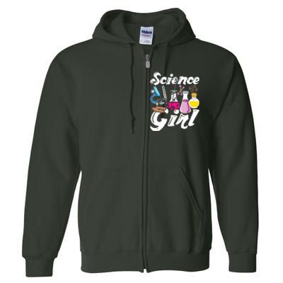 Science Girl Chemist Biology Scientist Women Gift Chemistry Full Zip Hoodie