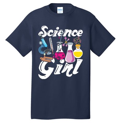 Science Girl Chemist Biology Scientist Women Gift Chemistry Tall T-Shirt