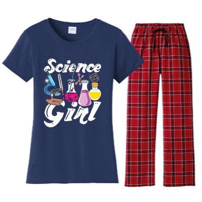 Science Girl Chemist Biology Scientist Women Gift Chemistry Women's Flannel Pajama Set