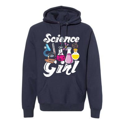 Science Girl Chemist Biology Scientist Women Gift Chemistry Premium Hoodie