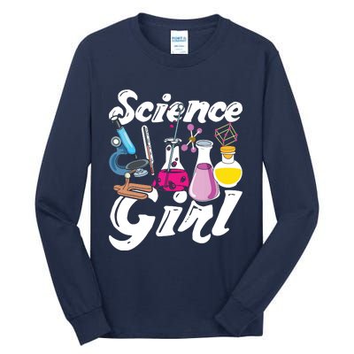 Science Girl Chemist Biology Scientist Women Gift Chemistry Tall Long Sleeve T-Shirt