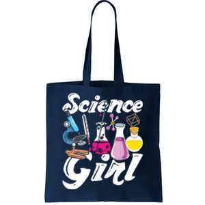 Science Girl Chemist Biology Scientist Women Gift Chemistry Tote Bag