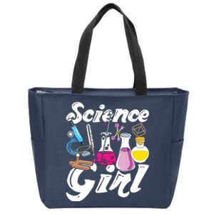 Science Girl Chemist Biology Scientist Women Gift Chemistry Zip Tote Bag