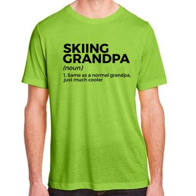 Skiing Grandpa Definition Funny Ski For Skiers Meaningful Gift Adult ChromaSoft Performance T-Shirt