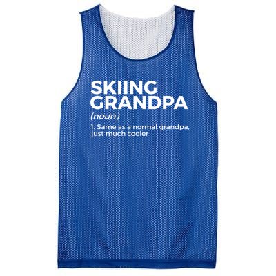 Skiing Grandpa Definition Funny Ski For Skiers Meaningful Gift Mesh Reversible Basketball Jersey Tank