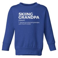 Skiing Grandpa Definition Funny Ski For Skiers Meaningful Gift Toddler Sweatshirt