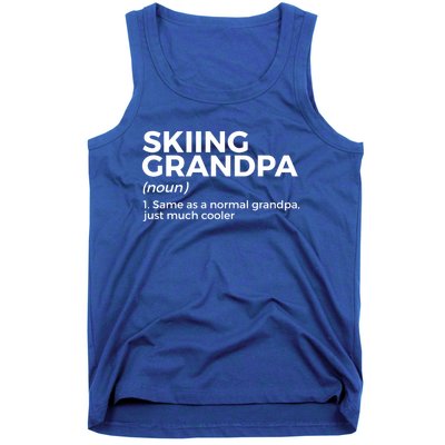 Skiing Grandpa Definition Funny Ski For Skiers Meaningful Gift Tank Top