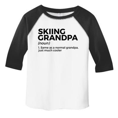 Skiing Grandpa Definition Funny Ski For Skiers Meaningful Gift Toddler Fine Jersey T-Shirt