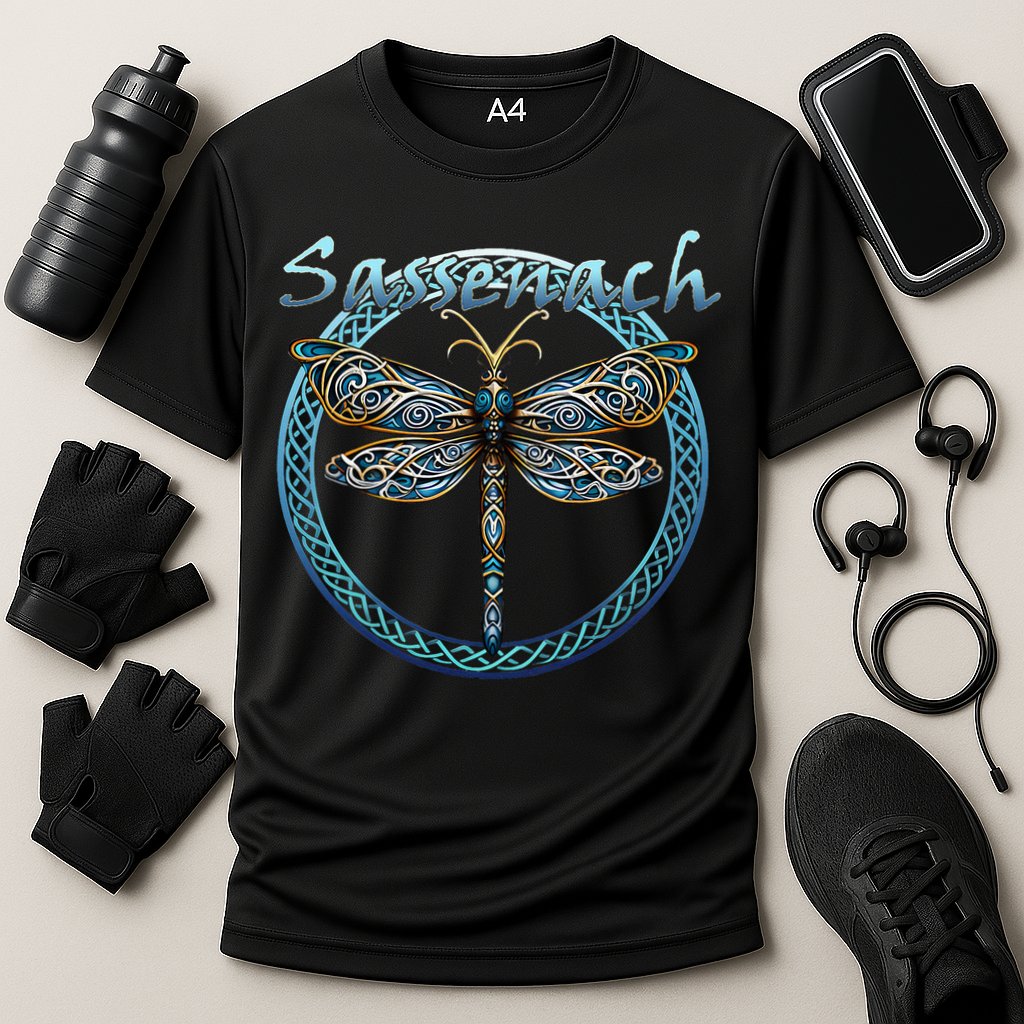 Sassenach Gaelic Dragonfly Scottish Outlander Performance Shirt