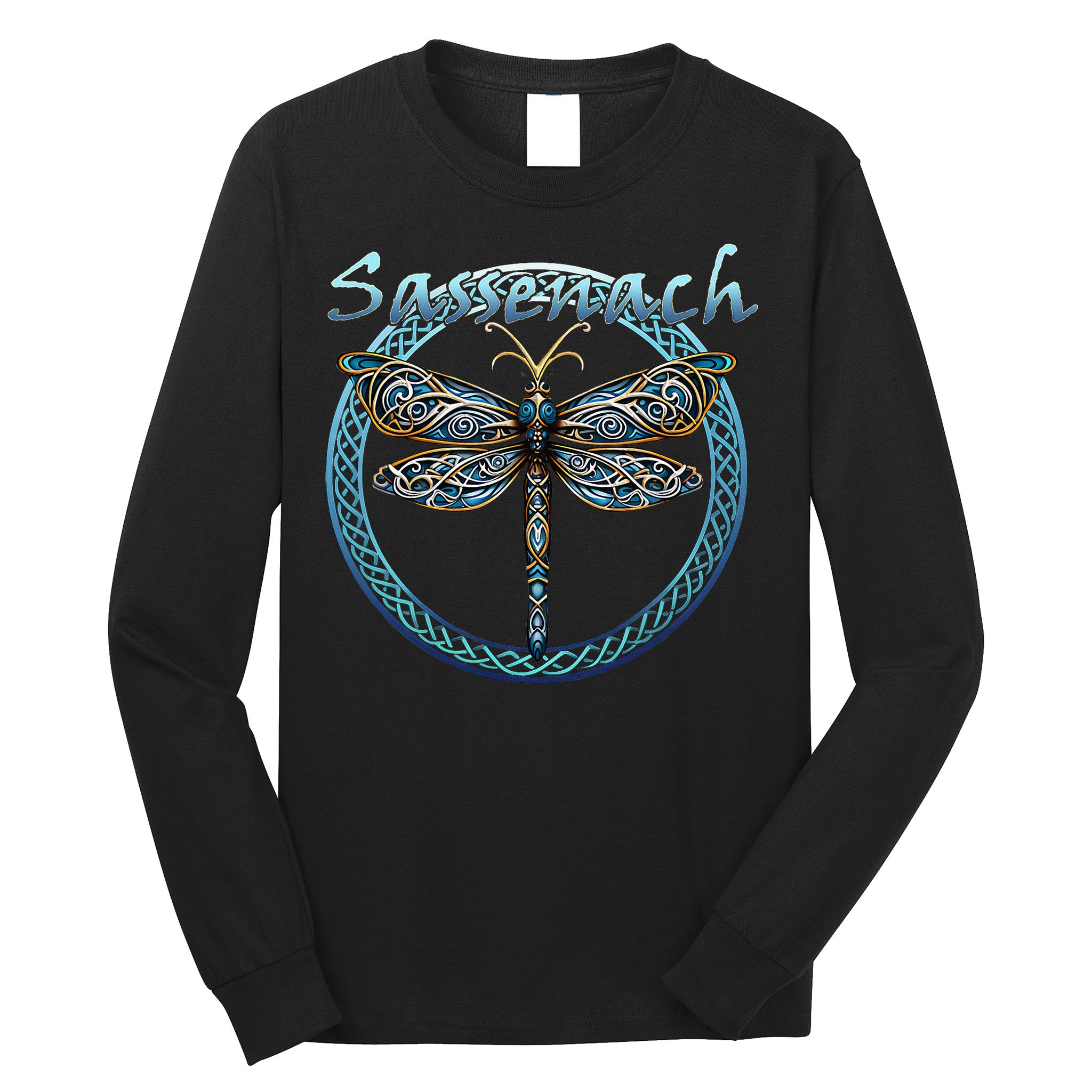 Sassenach Gaelic Dragonfly Scottish Outlander Long Sleeve Shirt