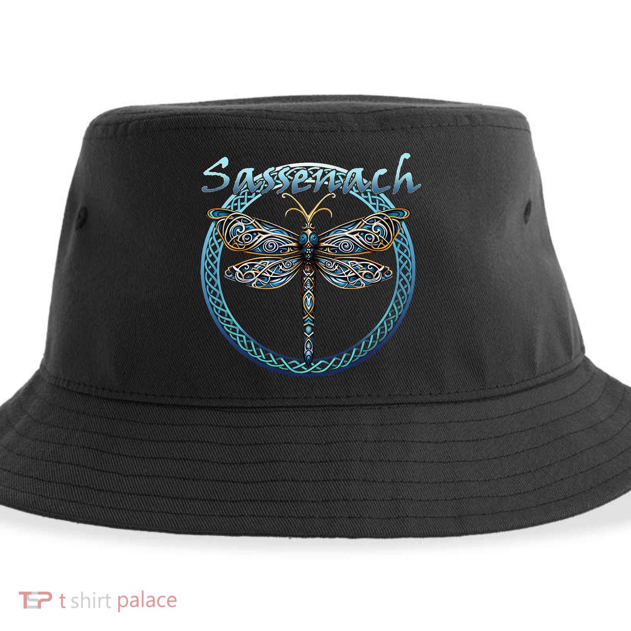 Sassenach Gaelic Dragonfly Scottish Outlander Sustainable Bucket Hat