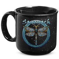 Sassenach Gaelic Dragonfly Scottish Outlander 15oz Campfire Ceramic Mug