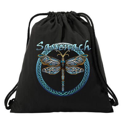 Sassenach Gaelic Dragonfly Scottish Outlander Drawstring Bag