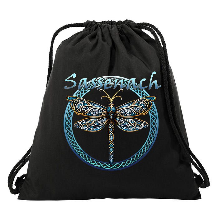 Sassenach Gaelic Dragonfly Scottish Outlander Drawstring Bag
