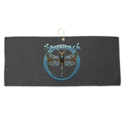 Sassenach Gaelic Dragonfly Scottish Outlander Large Microfiber Waffle Golf Towel