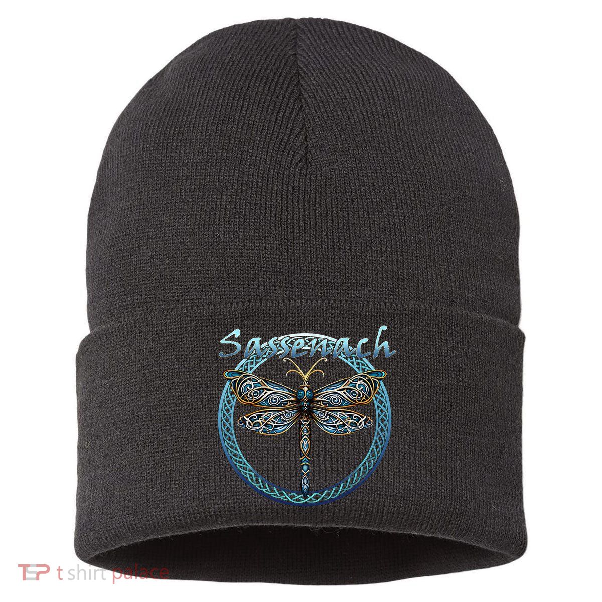 Sassenach Gaelic Dragonfly Scottish Outlander Sustainable Knit Beanie