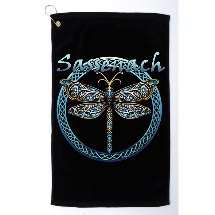 Sassenach Gaelic Dragonfly Scottish Outlander Golf Towel