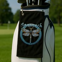 Sassenach Gaelic Dragonfly Scottish Outlander Golf Towel